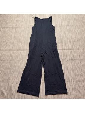 Zara Black Sleeveless Wide-Leg Jumpsuit, Size M